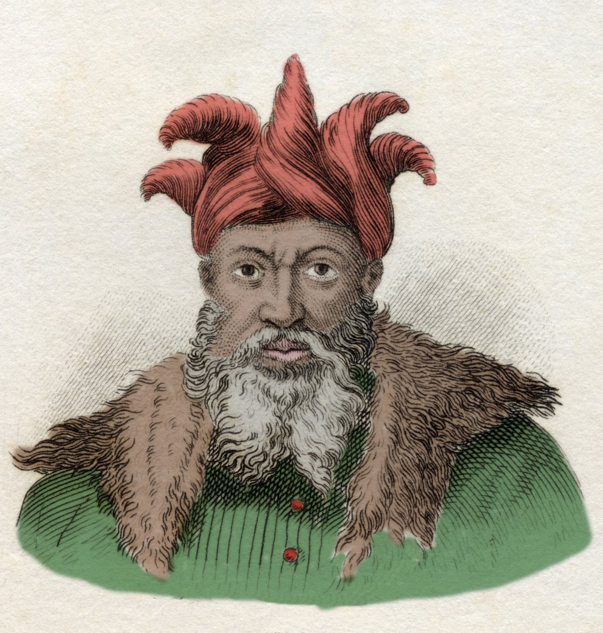 صورة لصلاح الدين الأيوبي (1138-1193) (صلاح الدين يوسف الأيوبي) القائد العسكري ضد الصليبيين في مصر ، نقش من القرن التاسع عشر. بواسطة فنان غير معروف