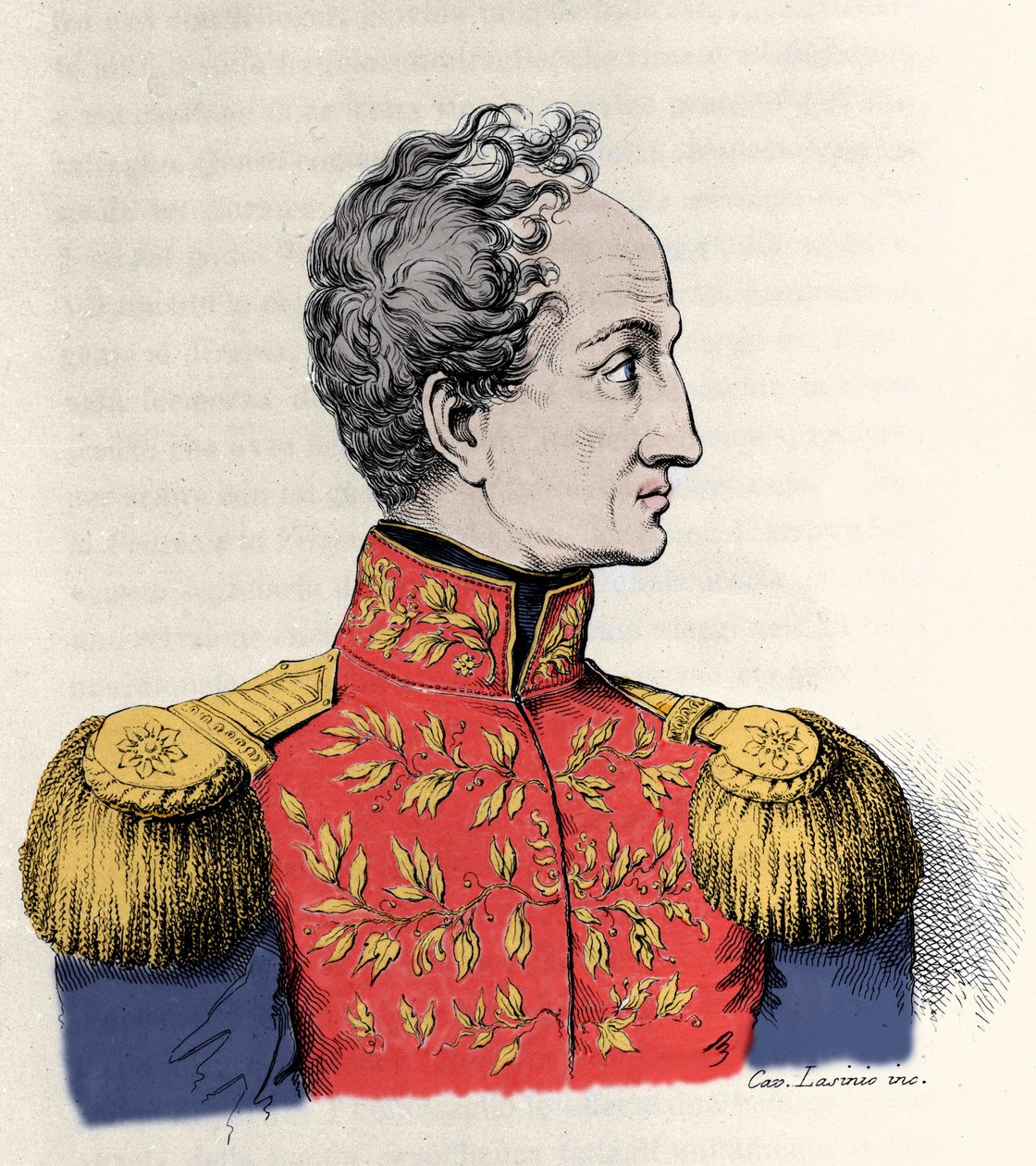 صورة لسيمون بوليفار (1783-1830) ، جنرال ورجل دولة من أمريكا الجنوبية. بواسطة فنان غير معروف