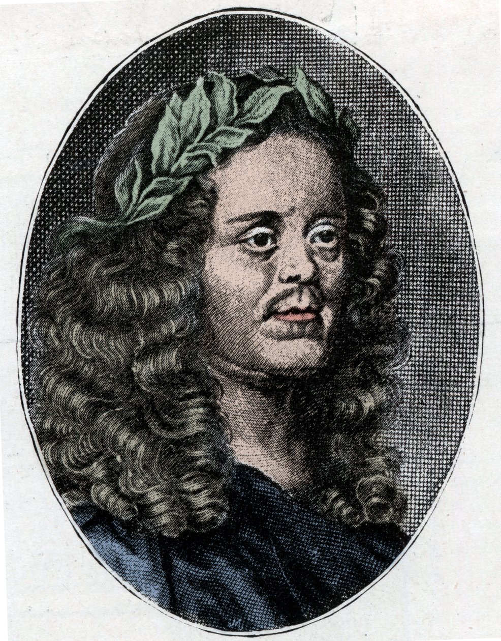 صورة للسير ويليام دافينانت (دوفينانت) (1606-1668) شاعر وكاتب مسرحي إنجليزي - نقش بواسطة فنان غير معروف