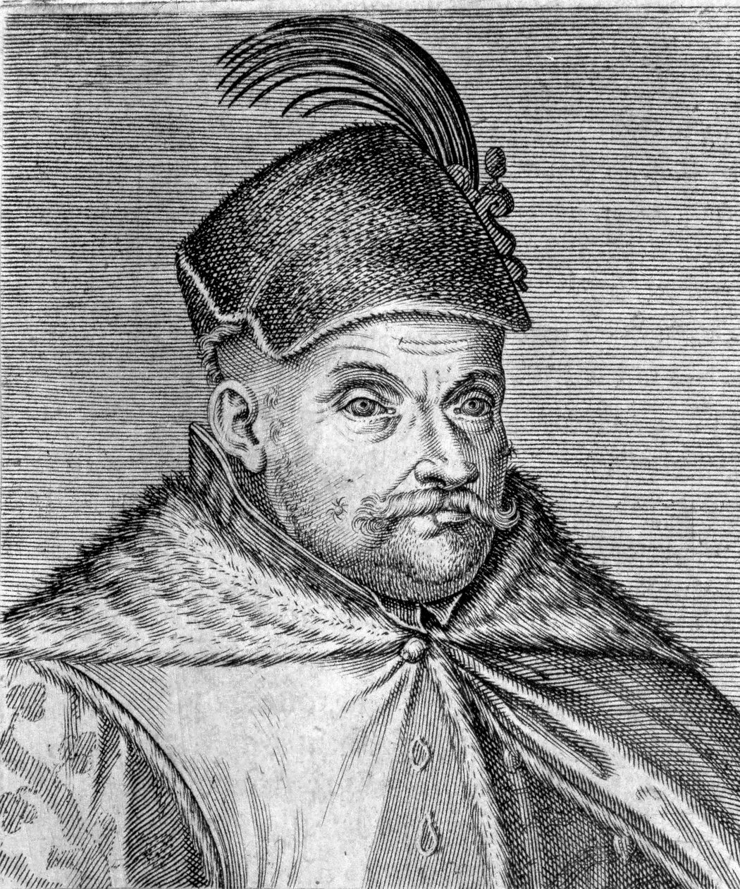 صورة لستيفن الأول باتوري (1533-1586) ، أمير ترانسيلفانيا وملك بولندا. نقش القرن السادس عشر بواسطة فنان غير معروف