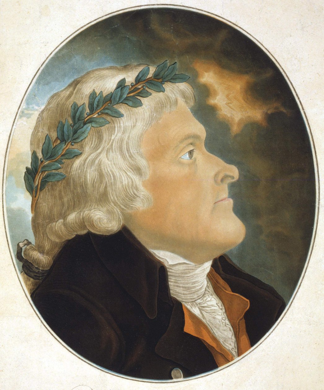 صورة لتوماس جيفرسون (1743 - 1826) كاتب سياسي ورجل دولة أمريكي رسمها صديقه تادي كوسيوسكو ونقشها السيد سوكولنيكي. نقش sd. القرن ال 19. بواسطة فنان غير معروف