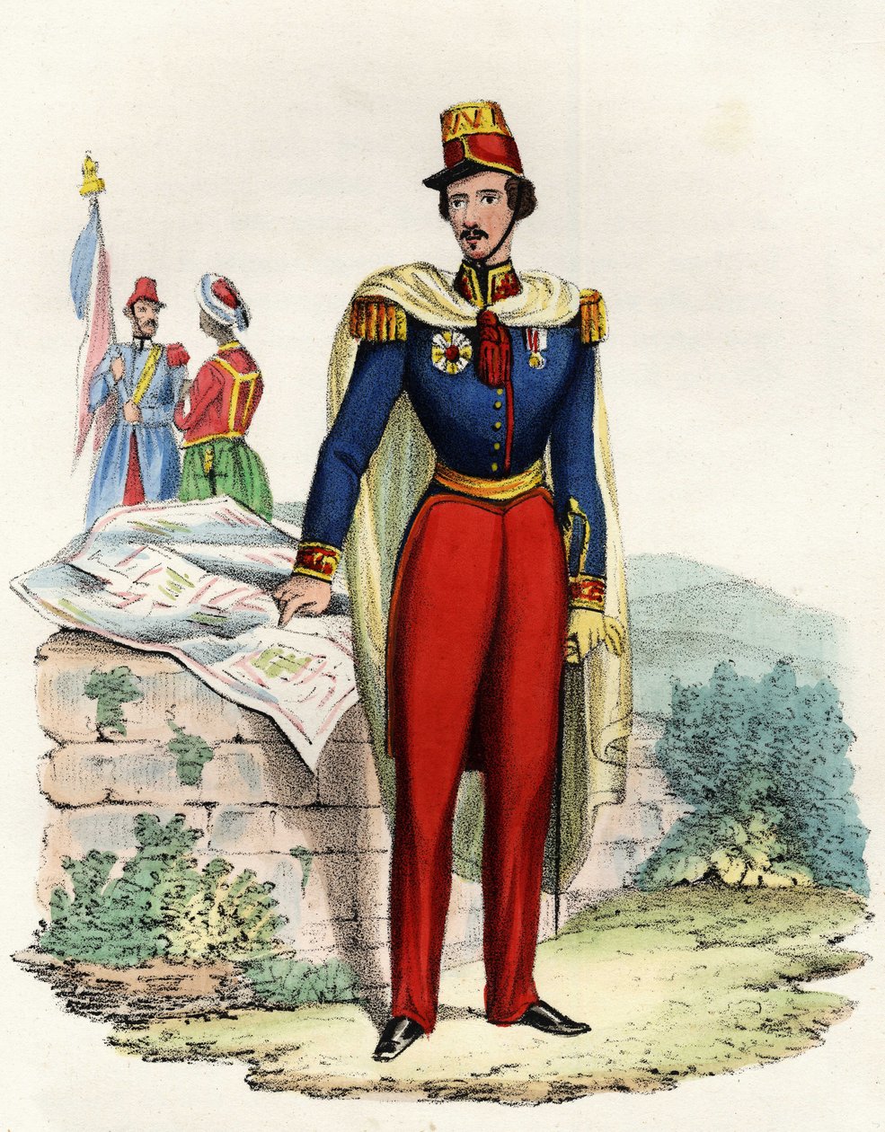 صورة لتوماس روبرت بوجود (1784-1849) ، دوق إيسلي ، مارشال فرنسا. في "" Storia d'Algeri "" ، ليون غاليبرت ، المجلد. 2 بواسطة فنان غير معروف