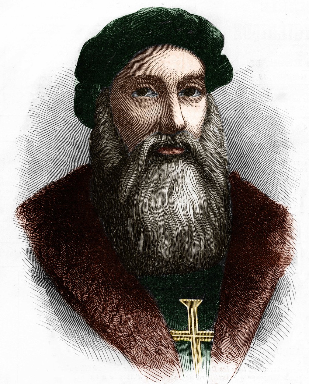 صورة الملاح البرتغالي فاسكو دي جاما (1469-1524). بواسطة فنان غير معروف