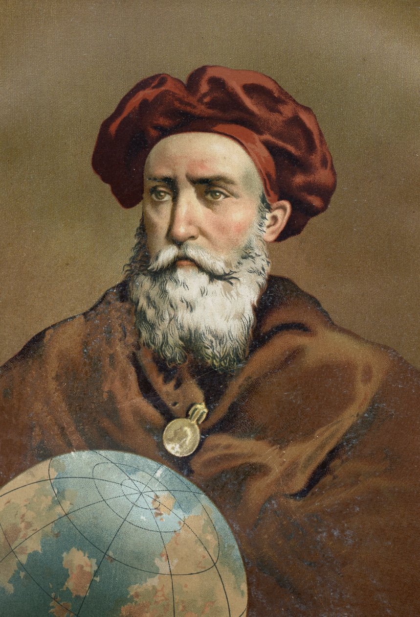 صورة فاسكو دي جاما. الملاح البرتغالي (سينيس ، ألينتيخو ، ج .1469 في كوشين ، الهند بواسطة فنان غير معروف