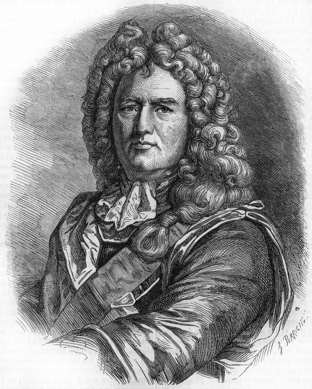 بورتريه فوبان (١٦٣٣ - ١٧٠٧). (Sébastien Le Prestre de Vauban) مشير فرنسا ومهندس عسكري بواسطة فنان غير معروف