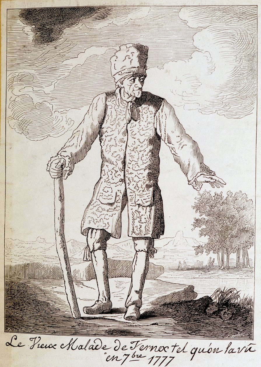 صورة لفولتير (1694 - 1778) ، كاتب وفيلسوف فرنسي ، عجوز. بواسطة فنان غير معروف