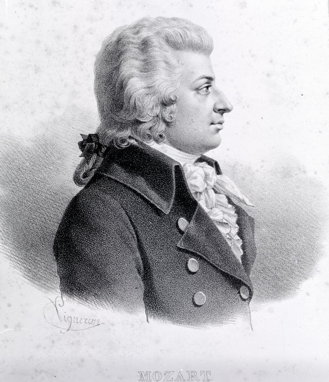 صورة ولفانج أماديوس موتسارت (1756 - 1791). بواسطة فنان غير معروف