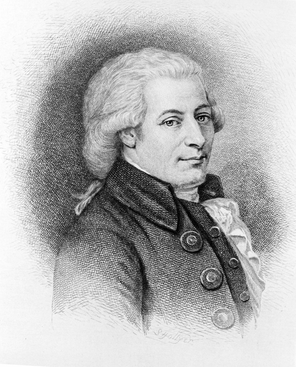 صورة لفولفجانج أماديوس موزارت (1756 - 1791). بواسطة فنان غير معروف
