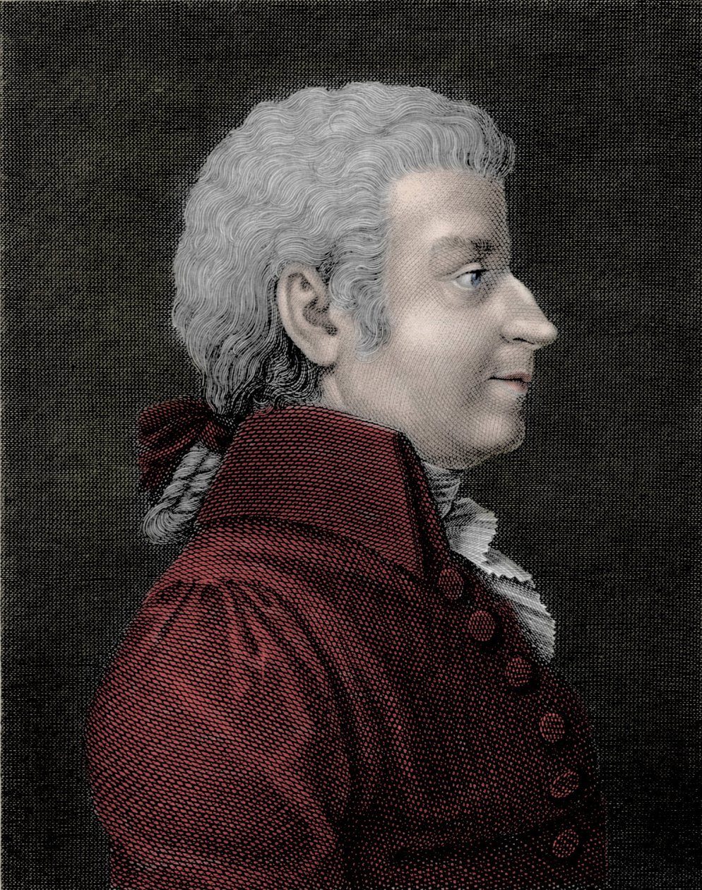 صورة الملحن فولفجانج أماديوس موزارت الشاب (1756 - 1791). بواسطة فنان غير معروف