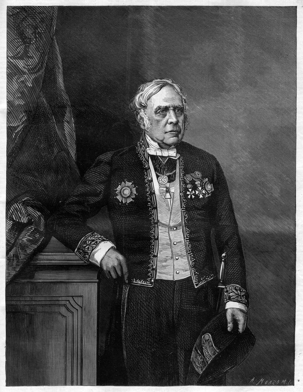 صورة للملحن الإنجليزي دانيال فرانسوا إسبريت أوبر (دانيال فرانسوا إسبريت) (1782-1871) بواسطة فنان غير معروف