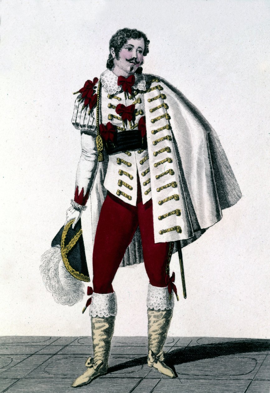 صورة شخصية للويس أنطوان بونشارد (1787 - 1866) في دور كونت ليسبيرج في فيلم "Snow" أو "The New Ewinard" لأوبر بواسطة فنان غير معروف