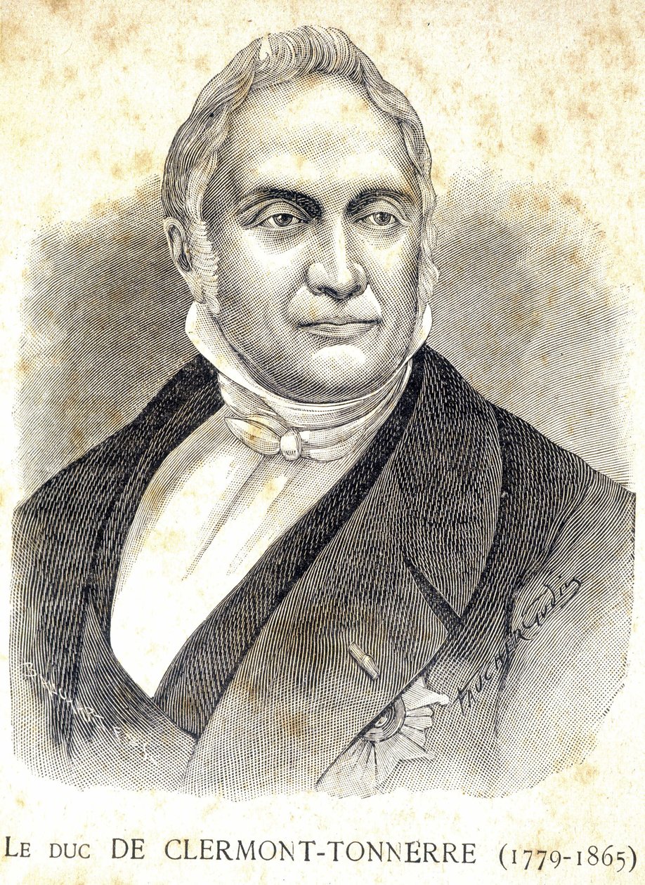 صورة لدوق كليرمون - الرعد (1779 - 1865) - في "" المعاصرون "، وأواخر القرن التاسع عشر. بواسطة فنان غير معروف