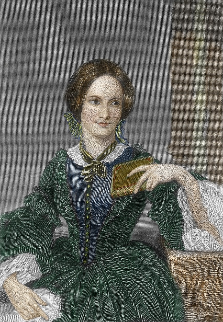 صورة للروائية الإنجليزية شارلوت برونتي (1816-1855) (صورة للكاتب الإنجليزي شارلوت برونتي) نقش مجموعة خاصة من القرن التاسع عشر بواسطة فنان غير معروف