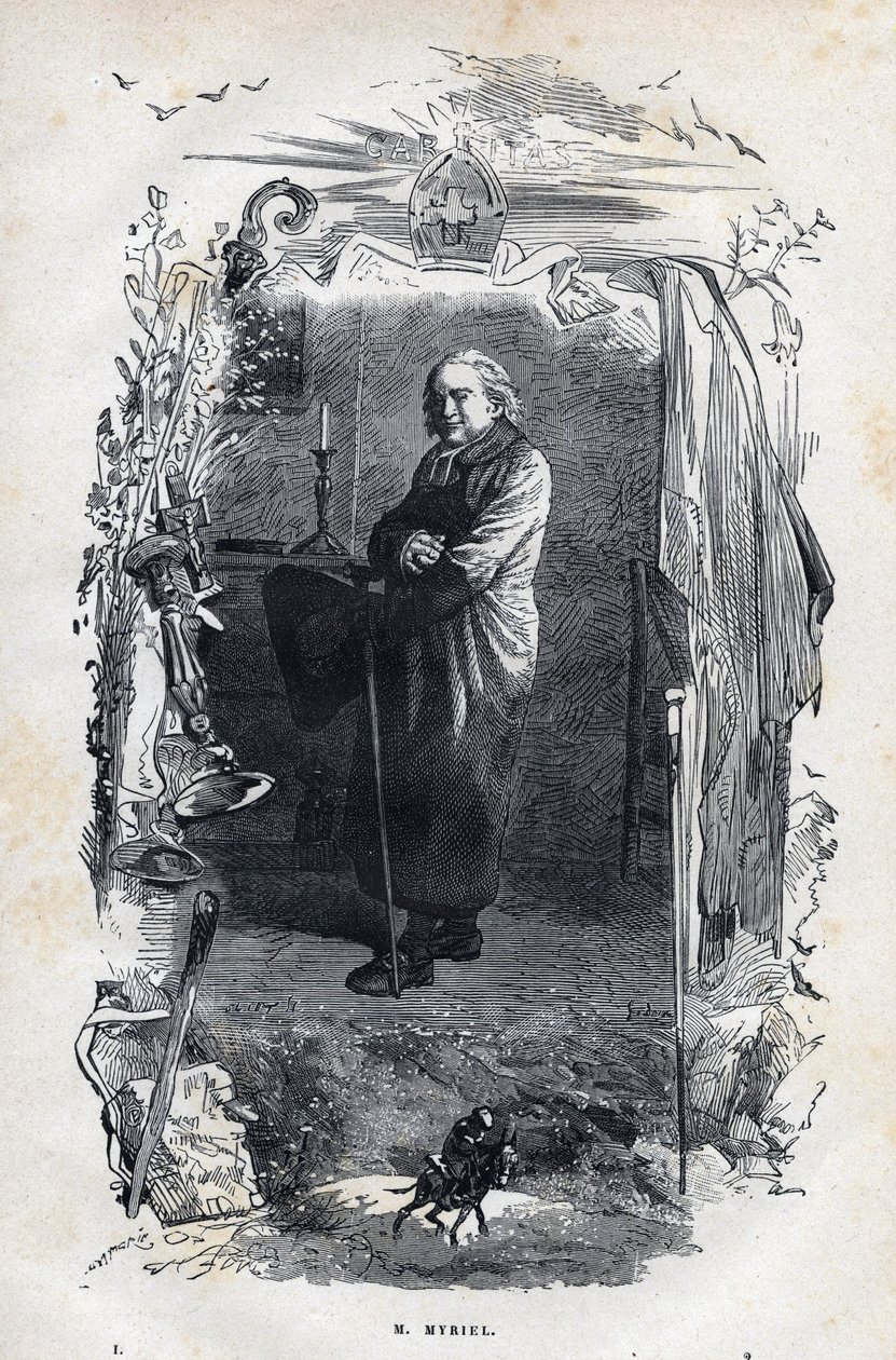 صورة لإيفيك ميريل - رسم غوستاف بريون (1824-1877) لـ "البؤساء - الجزء الأول: فانتين" بقلم فيكتور هوغو (1802-1885) 1862 بواسطة فنان غير معروف