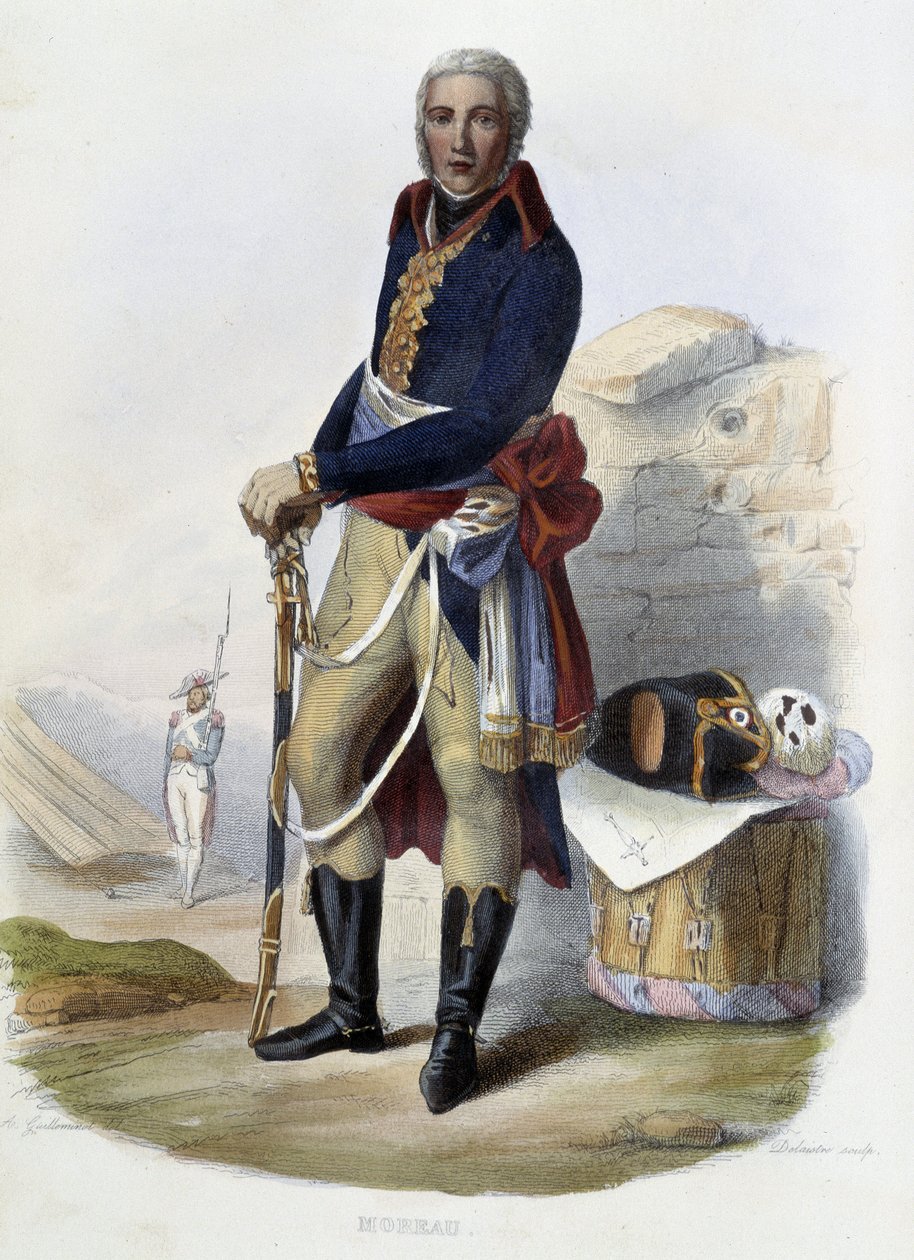 صورة للجنرال الفرنسي جان فيكتور (جان فيكتور) مورو (1763-1813) - في "" Le Plutarque francais "، Ed. Mennechet ، باريس بواسطة فنان غير معروف