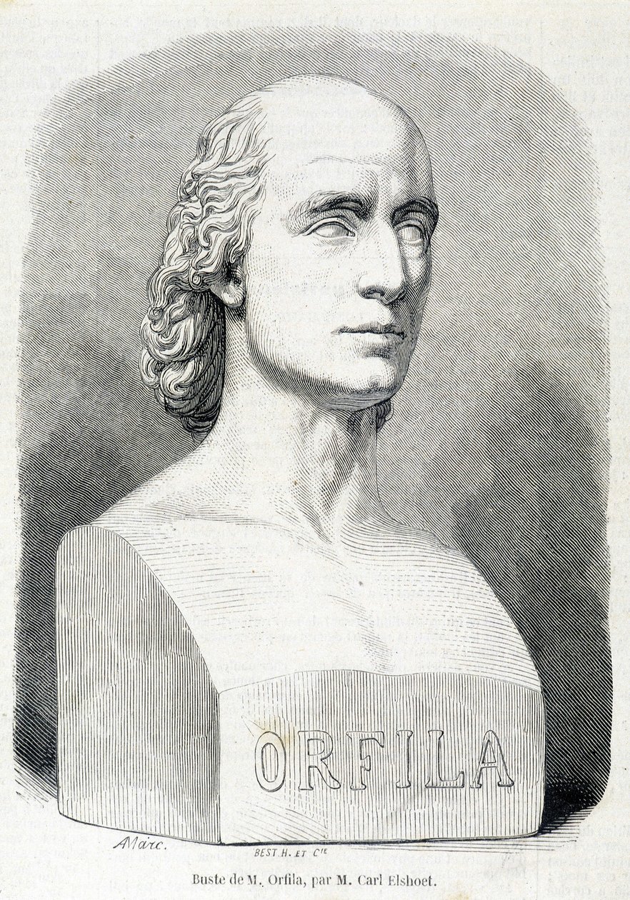 صورة للطبيب والكيميائي الفرنسي أورفيلا (1787 - 1853). بواسطة فنان غير معروف