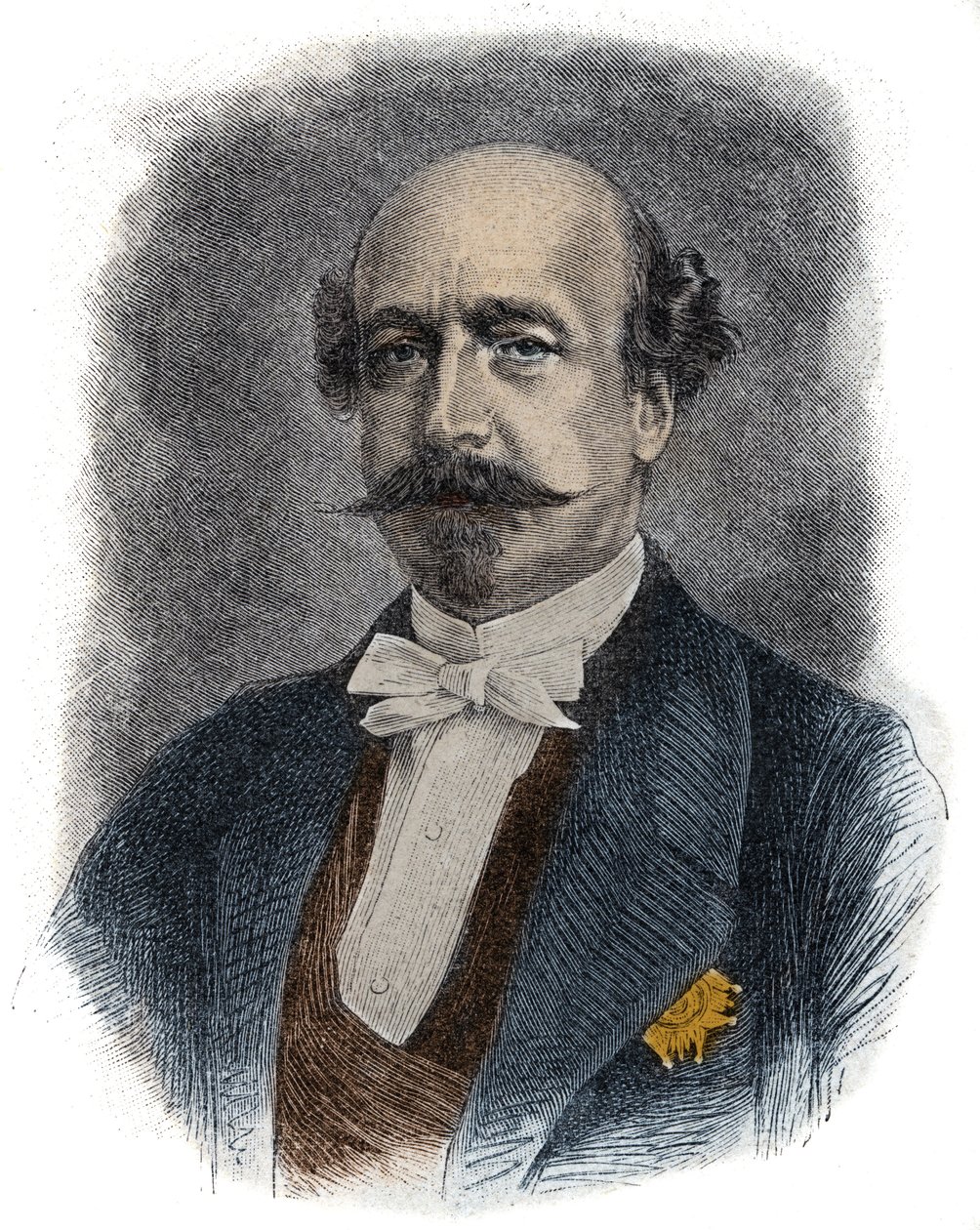 صورة للممول والسياسي الفرنسي تشارلز دي مورني ديت كونت دي مورني (أو دوق) (1811-1865) الأخ غير الشقيق لنابليون الثالث بواسطة فنان غير معروف