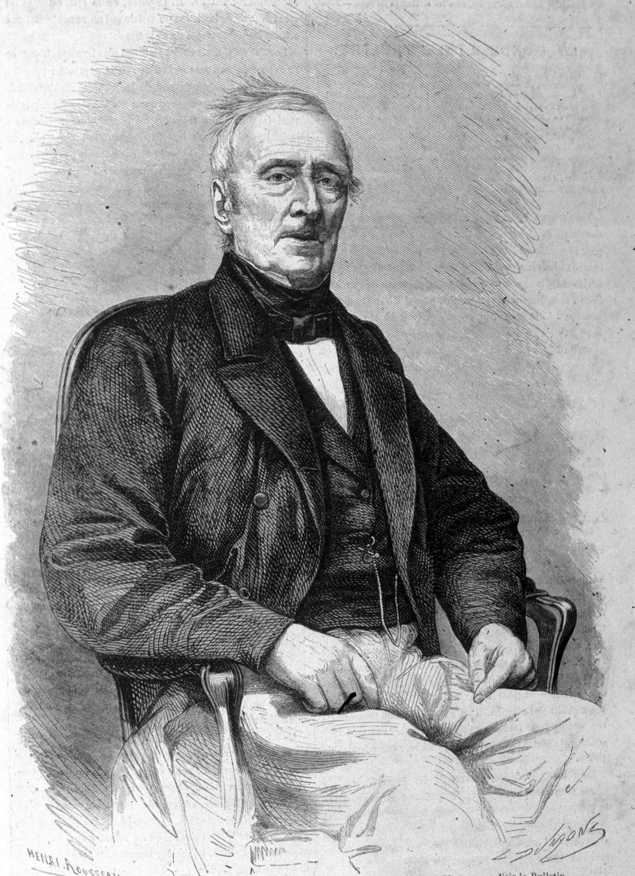 صورة للشاعر الفرنسي ألفونس دي لامارتين (1790 - 1869). بواسطة فنان غير معروف