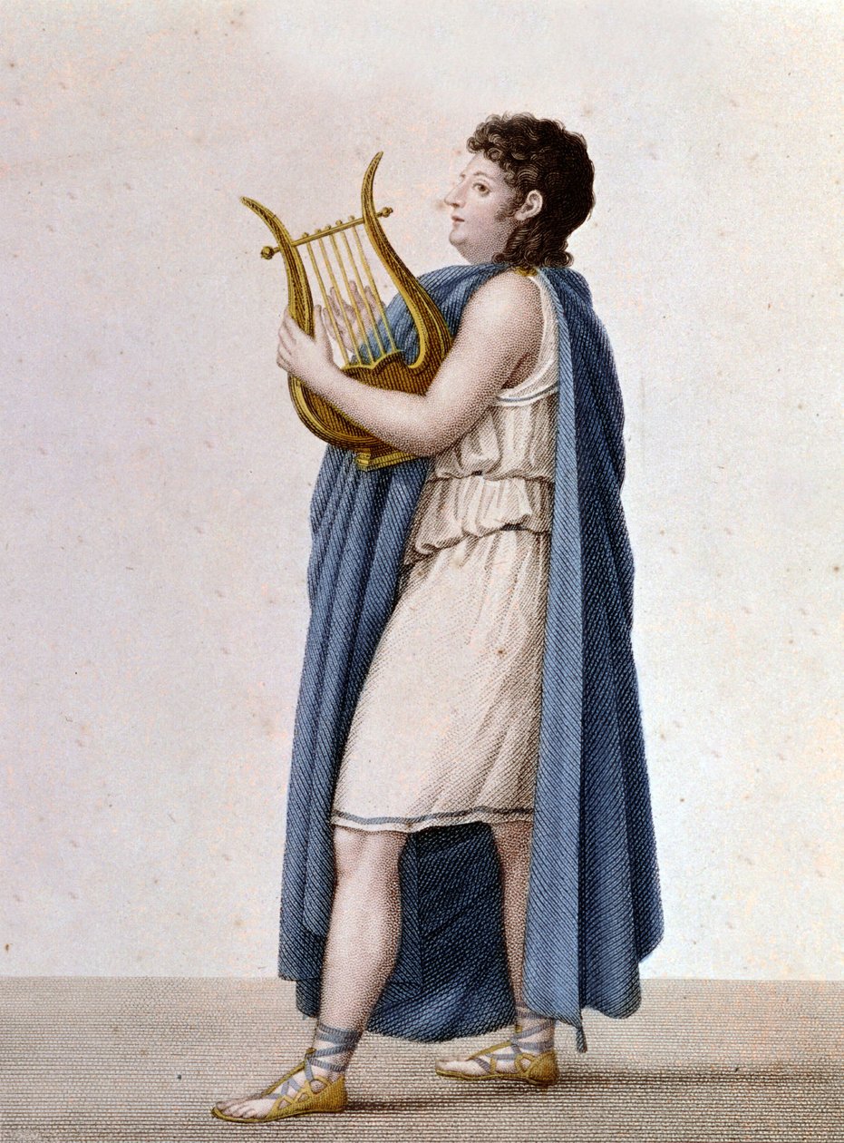 صورة للمغنية الفرنسية Adolphe Nourrit (1802 - 1839) في دور Orpheus في أعمال Christof Glck التي تحمل الاسم نفسه. بواسطة فنان غير معروف