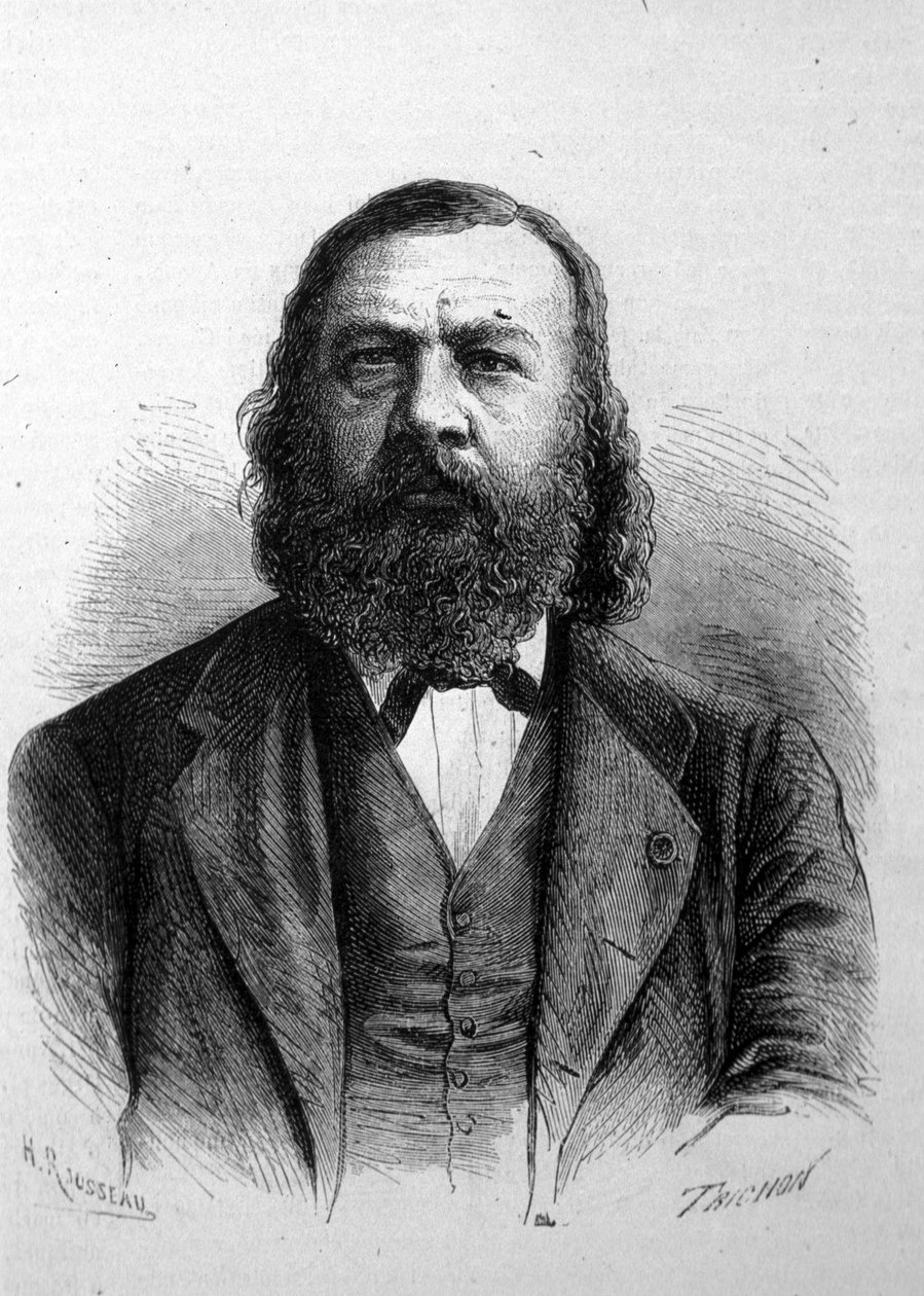صورة للكاتب الفرنسي ثيوفيل غوتييه (1811 - 1872). بواسطة فنان غير معروف