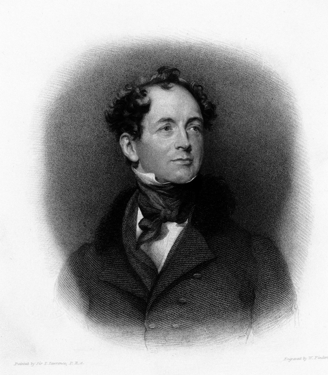 صورة للشاعر الأيرلندي توماس مور (أو توماس مور) (1779-1852) نقش من القرن التاسع عشر بواسطة فنان غير معروف