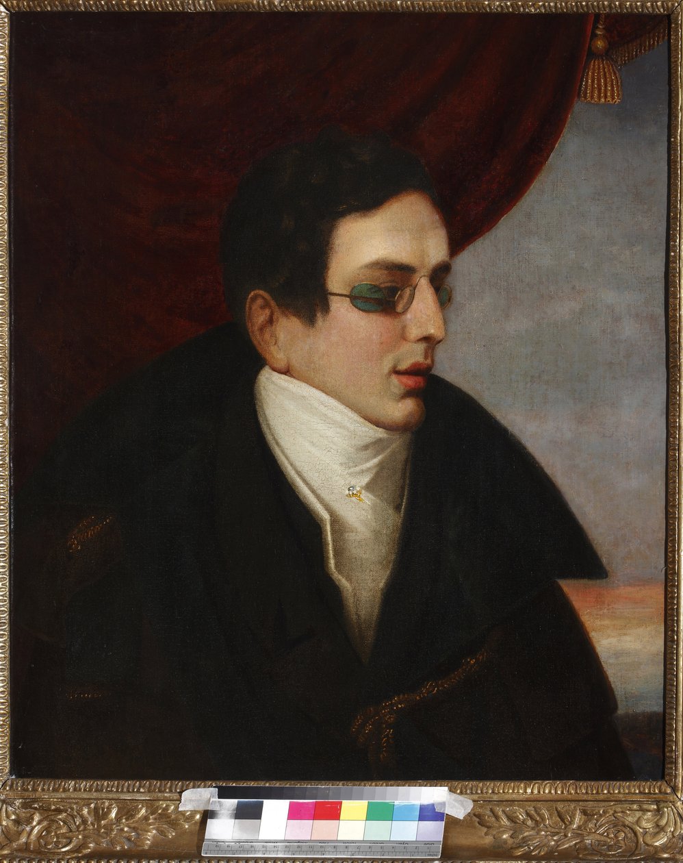 صورة للشاعر نيكولاي (نيكولاي) غينيديش (1784-1833) ، مجهول. زيت على قماش ، النصف الأول من القرن التاسع عشر ، متحف الدولة المركزي الأدبي ، موسكو بواسطة فنان غير معروف