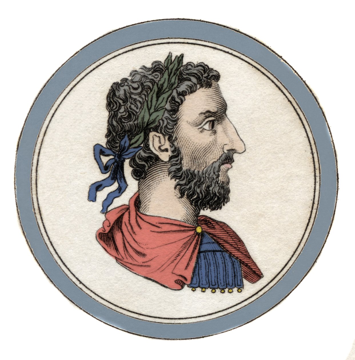 صورة للإمبراطور الروماني مارك أوريلي (قيصر ماركوس أوريليوس أنتونينوس أوغسطس) (121-180) بواسطة فنان غير معروف