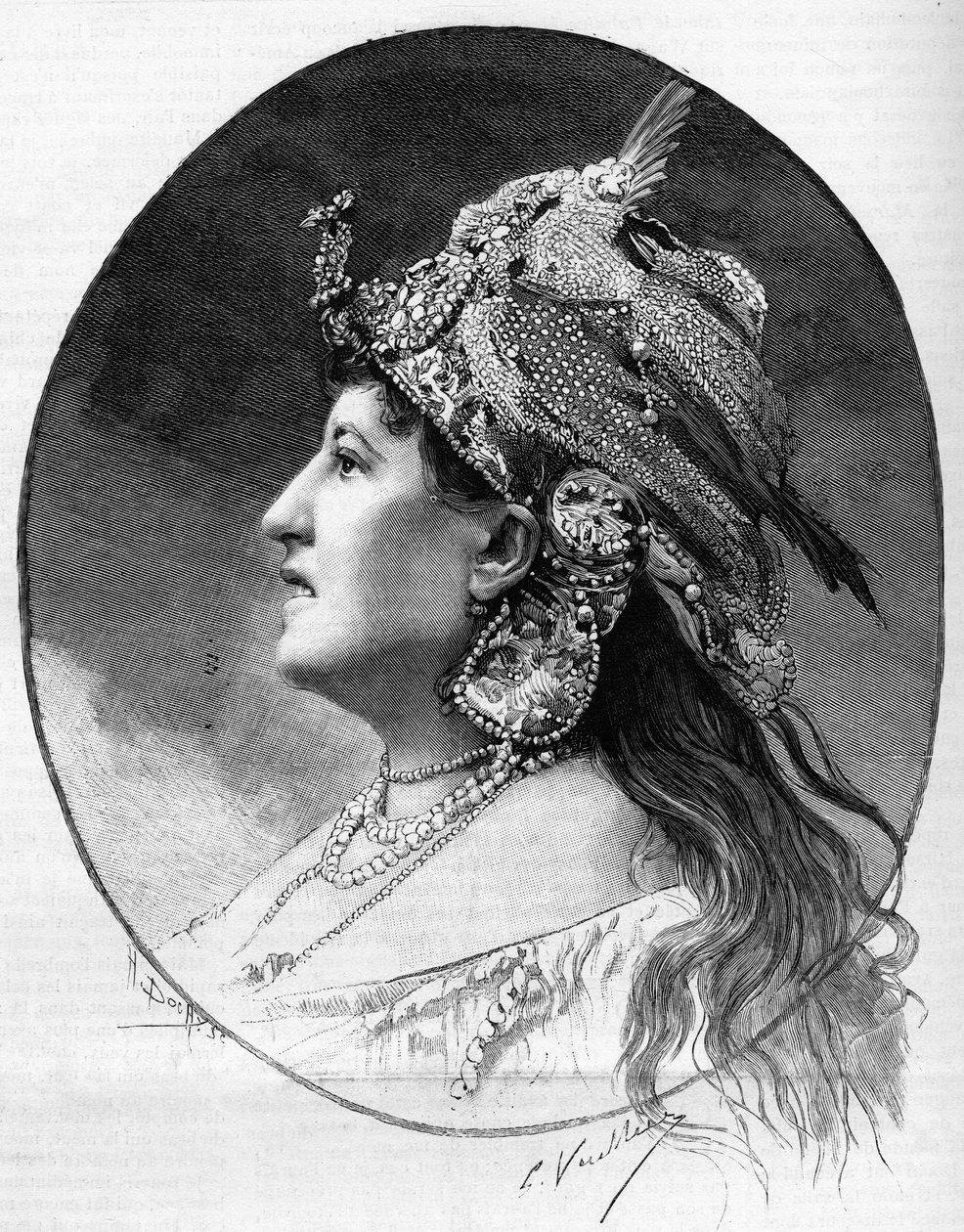 صورة شخصية للمرأة الرسالة جوديث غوتييه (1845-1917) عام 1888. بواسطة فنان غير معروف