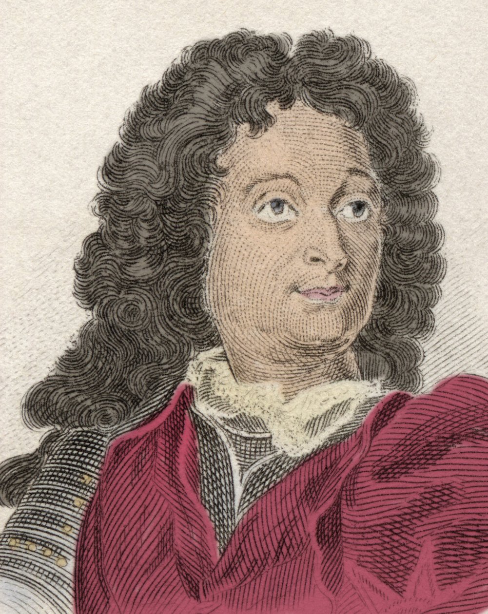 صورة لماريشال فيلارز (كلود لويس هيكتور) (1653-1734) ، دوق فيلار ، أمير مارتيغ ، فيسكونت ميلون. نقش القرن التاسع عشر. بواسطة فنان غير معروف