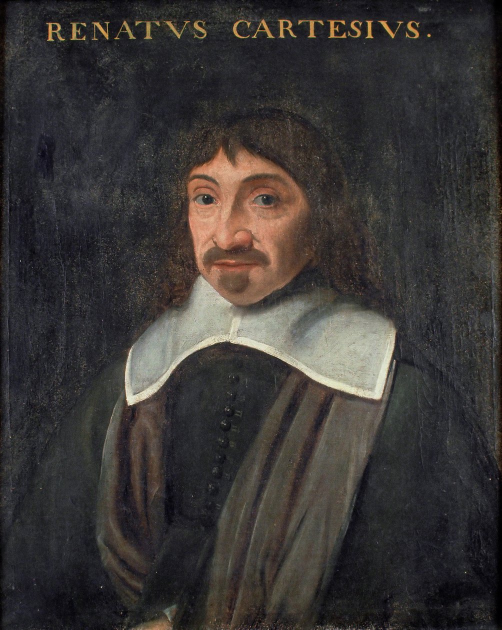 صورة للفيلسوف رينيه ديكارت (1596-1650) ، مجهول. زيت على قماش بواسطة فنان غير معروف