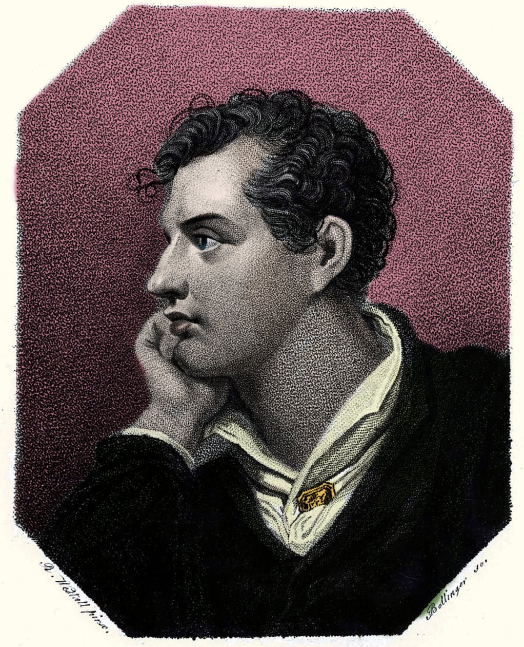 صورة للشاعر جورج جوردون بايرون (1788-1824). بواسطة فنان غير معروف