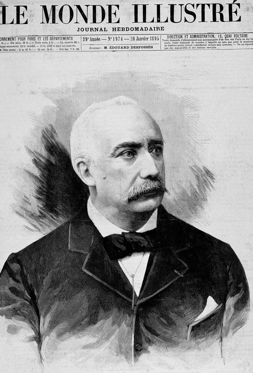 رئيس الجمهورية فيليكس فور (1841 - 1899). "العالم مصور". 26/01/1895. بواسطة فنان غير معروف