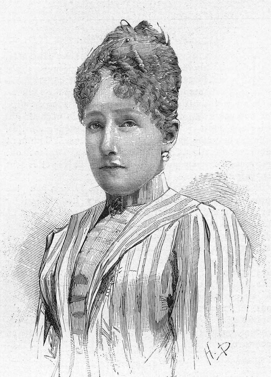 أميرة بلجيكا ستيفاني (1864-1945) ، ابنة ليوبولد الثاني ملك بلجيكا ، زوجة رودولف هابسبورغ. بواسطة فنان غير معروف