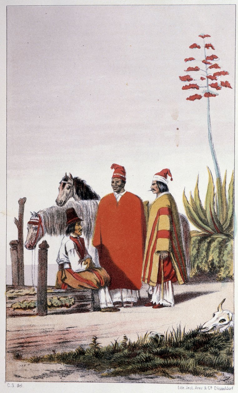 الناس من القطاع الخاص والريف ، بوينس آيرس - في "" الطواف السويدي الأول "بقلم Skogman Carl Johan Alfred ، محرر. ستوكهلوم ، أدولف بونييه بواسطة فنان غير معروف