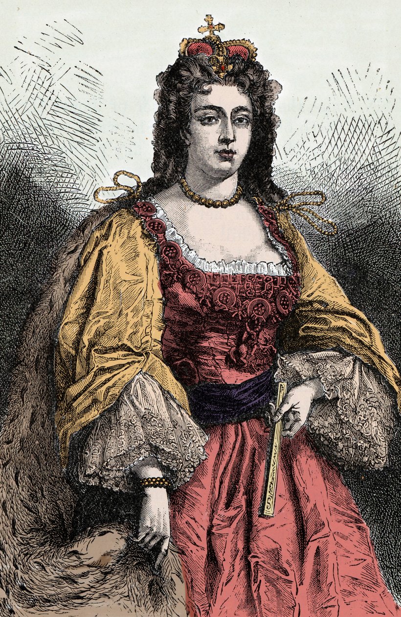 الملكة آن - صورة آن ستيوارت (1665-1714) ، ملكة إنجلترا وأيرلندا واسكتلندا - بواسطة فنان غير معروف