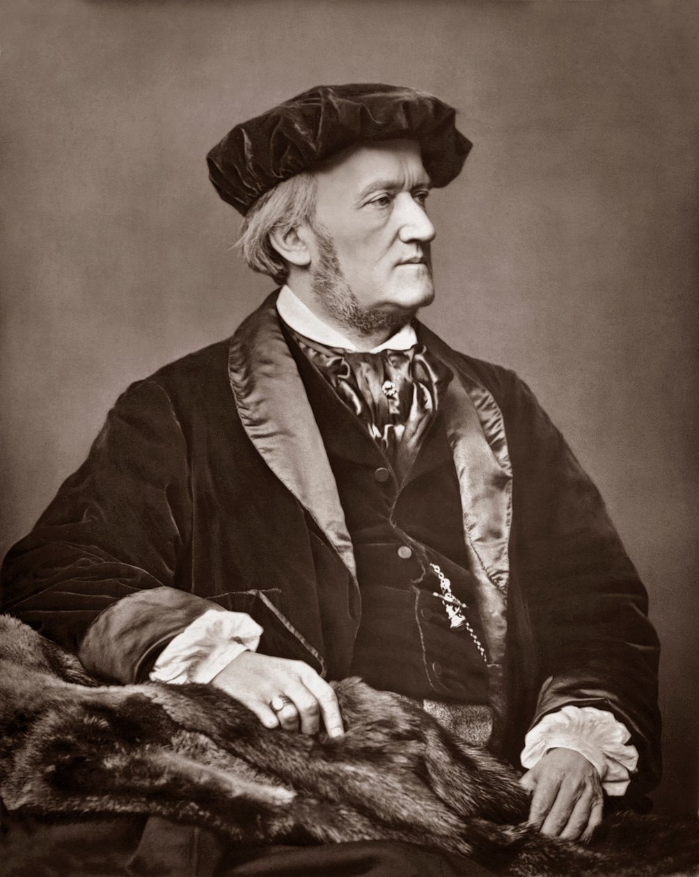 ريتشارد واجنر (1813-1883) ملحن ألماني. صورة شخصية بواسطة فنان غير معروف