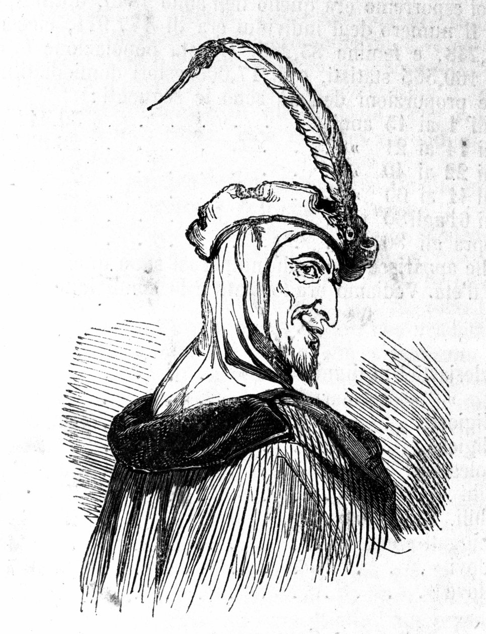 تمثيل Mephistopheles (Mephisto) ، شخصية أسطورة Faust. نقش القرن التاسع عشر بواسطة فنان غير معروف