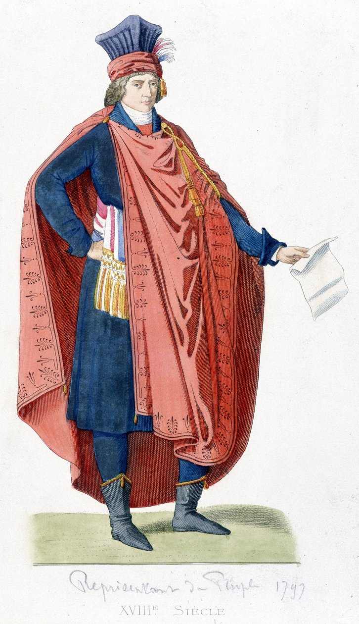 ممثل الشعب خلال الثورة الفرنسية عام 1792. بواسطة فنان غير معروف