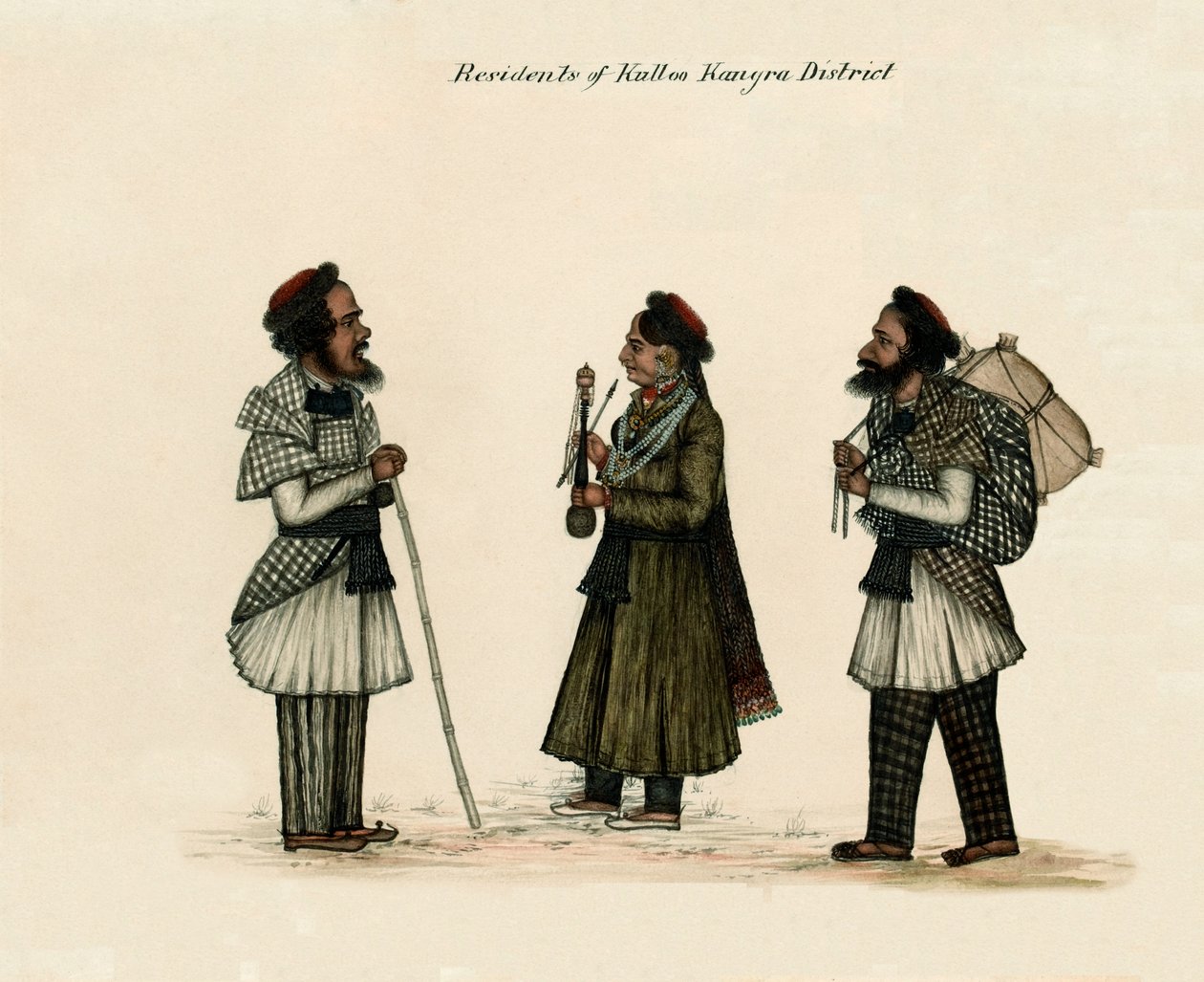 ؟ سكان مقاطعة Kulloo Kangra ؟، 1850 حوالي بواسطة غير معروف