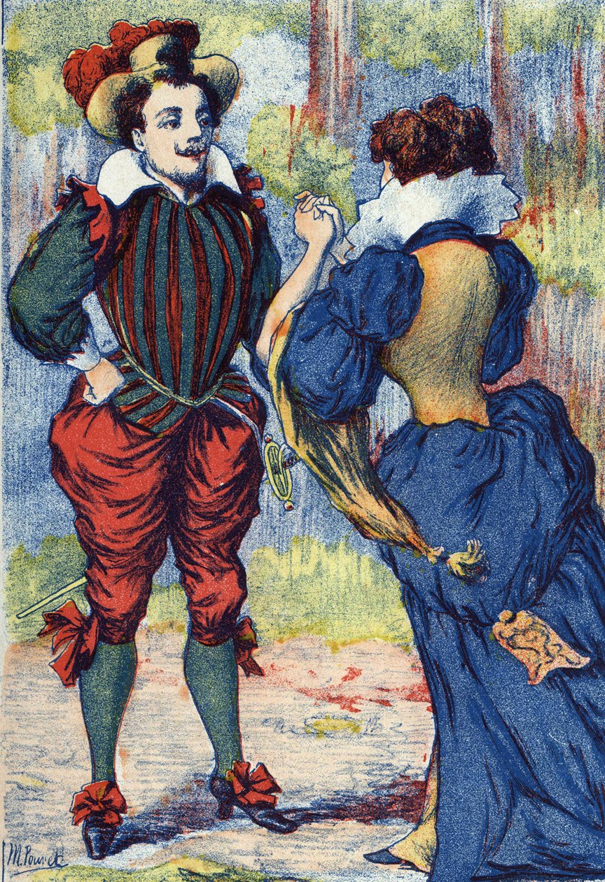 يصبح Riquet a la Houppe رجل وسيم. رسم توضيحي مجهول لـ "" Riquet a la houppe "" ، حكاية الكاتب الفرنسي شارل بيرولت (1628-1703). الصور مارسيل فاني ، جارفيل نانسي ، بدون تاريخ (أواخر القرن التاسع عشر). بواسطة فنان غير معروف