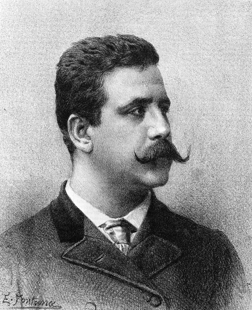 روجيرو ليونكافالو. الملحن الإيطالي (1858-1919). بواسطة فنان غير معروف