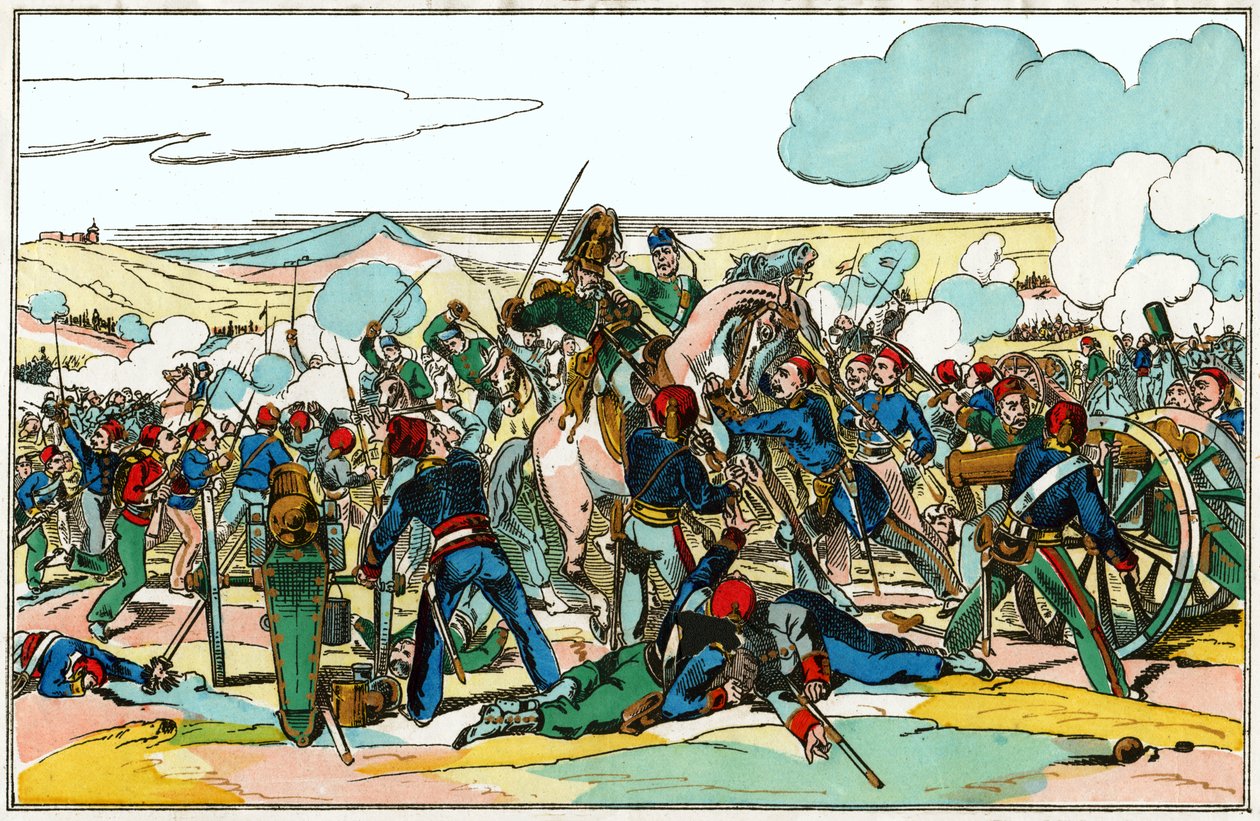الحرب الروسية التركية. (رسم توضيحي ، حوالي 1880) بواسطة فنان غير معروف