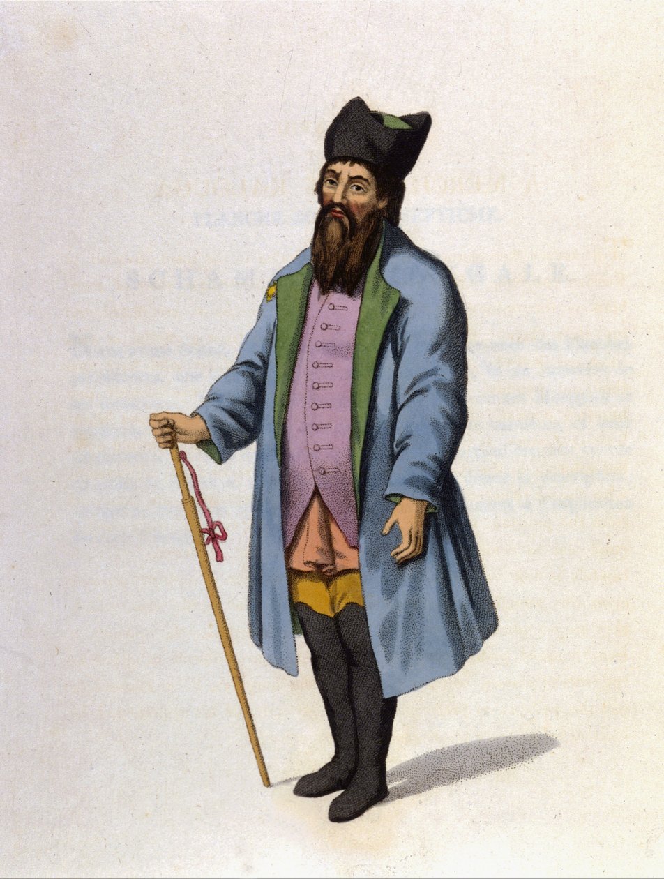 تاجر كالوغا الروسي. نقش 1802. بواسطة فنان غير معروف