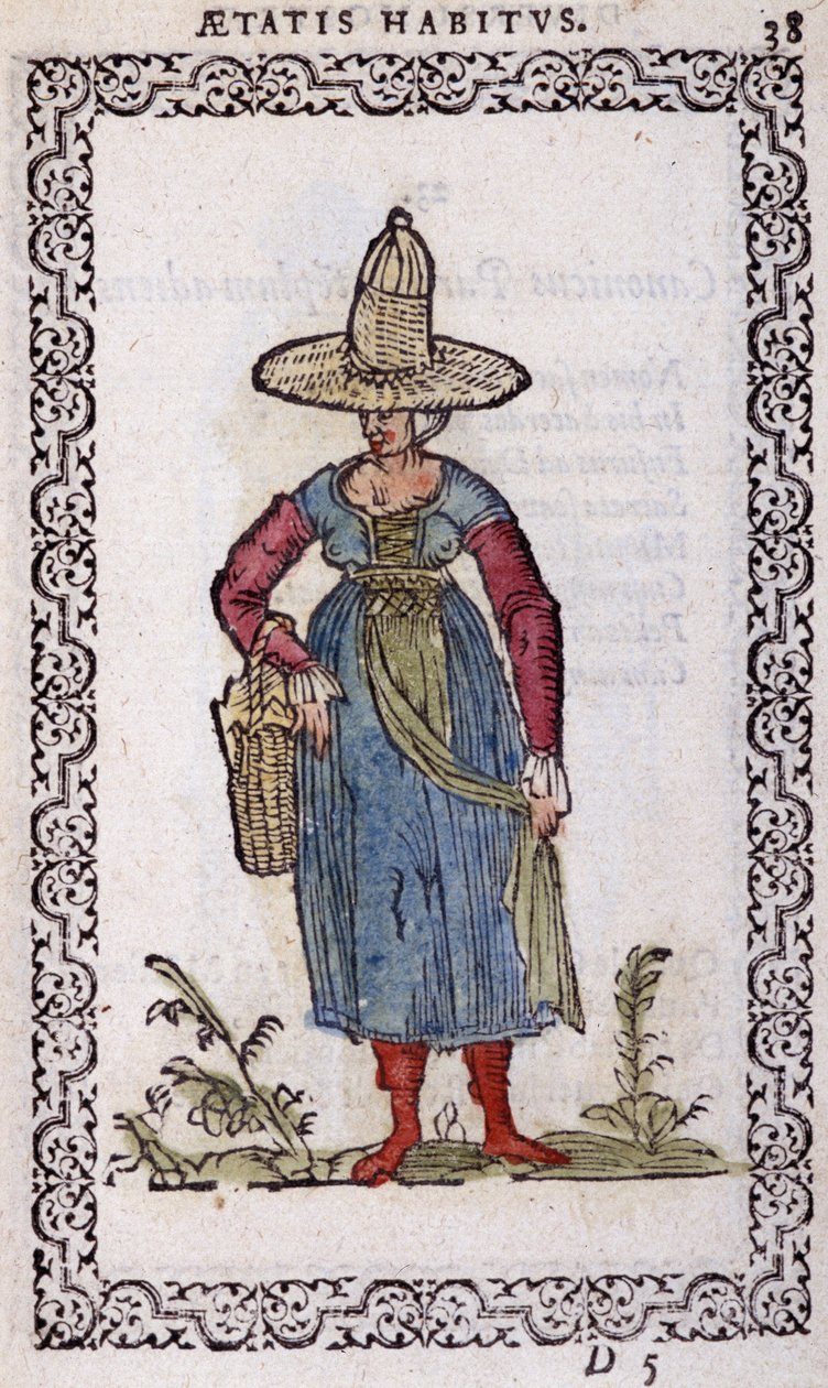Rustic Woman of Bresse - في "" Habits et demigies "لجين سولبيريوس بواسطة فنان غير معروف