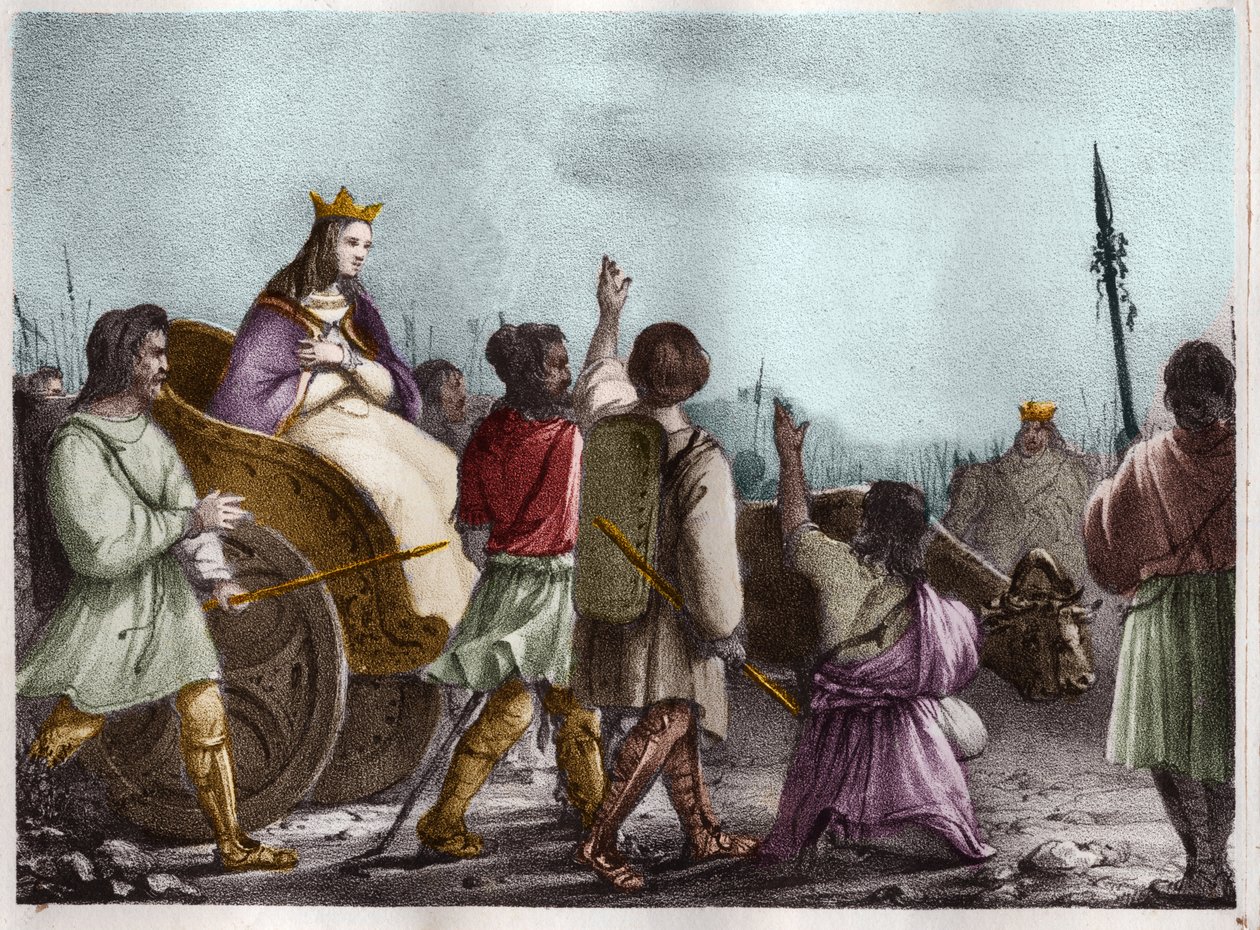 سانت كلوتيلد ، ملكة الفرنجة (ضد 475-545) ، زوجة كلوفيس الأول. بواسطة فنان غير معروف