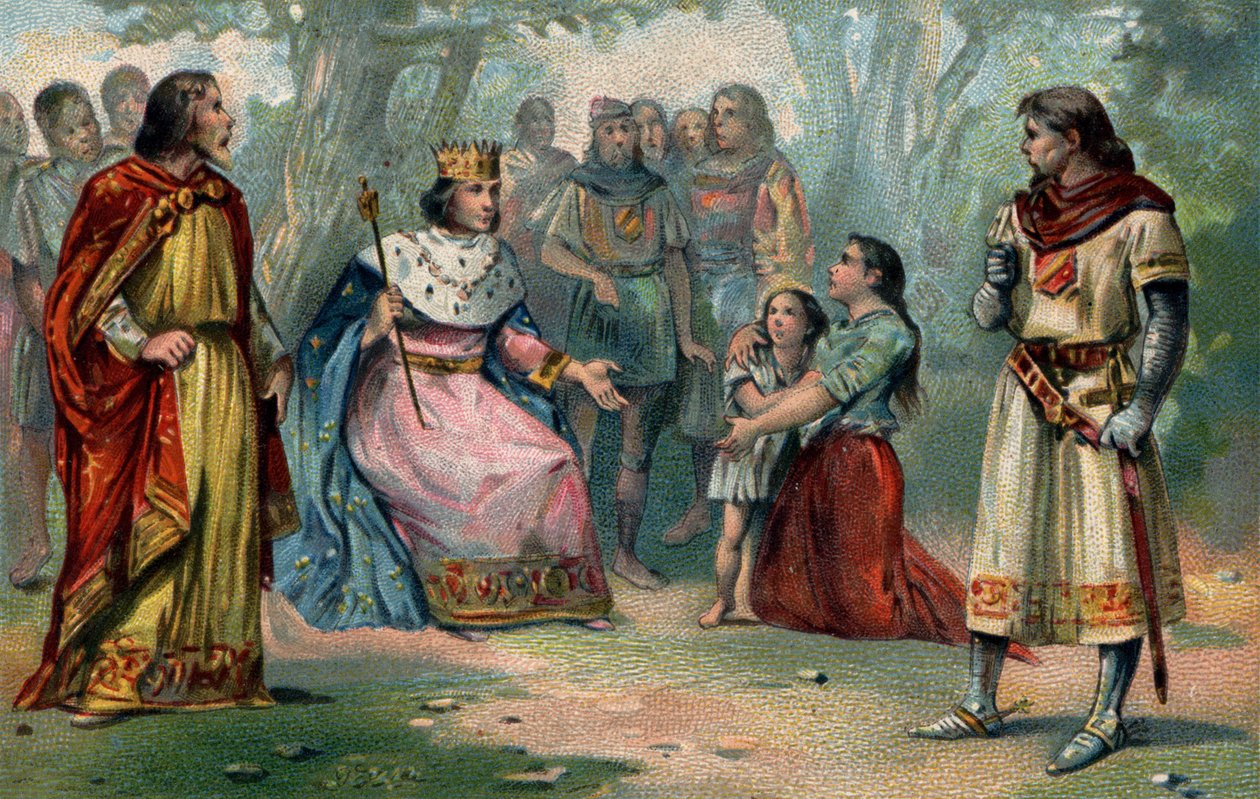 سانت لويس (1214-1270) ، ملك فرنسا ، يقيم العدل تحت بلوط فينسين. بواسطة فنان غير معروف