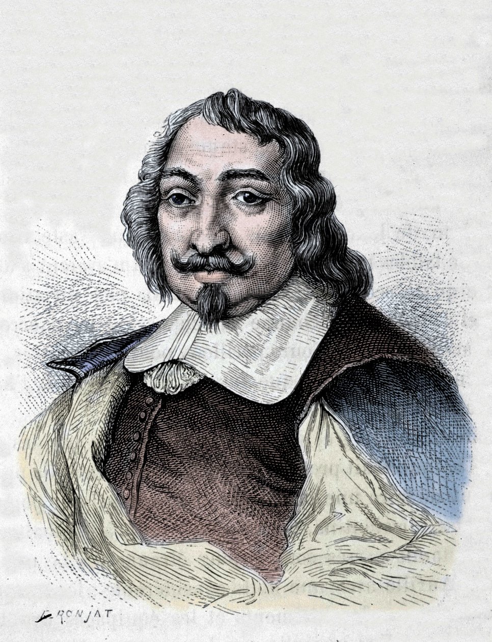 صموئيل دي شامبلان ، المستكشف والمستعمر الفرنسي (1567-1635). مستعمر كندا. نقش من عام 1830 بعد صورة جادة لمونكورنيه. بواسطة فنان غير معروف
