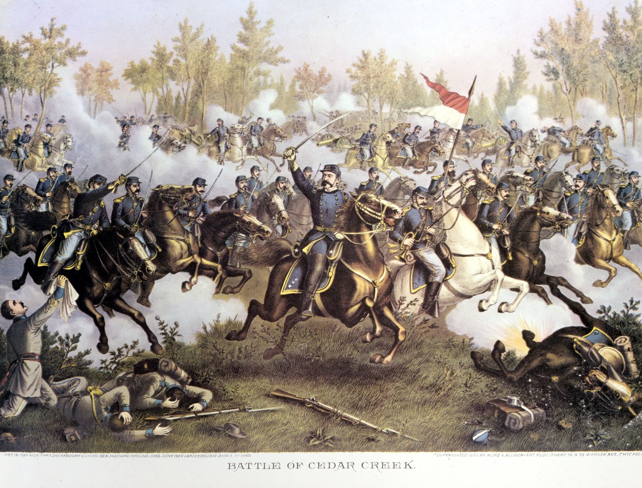 حرب الانفصال (1861 - 1865) أو الحرب الأهلية الأمريكية: 19 أكتوبر بواسطة فنان غير معروف