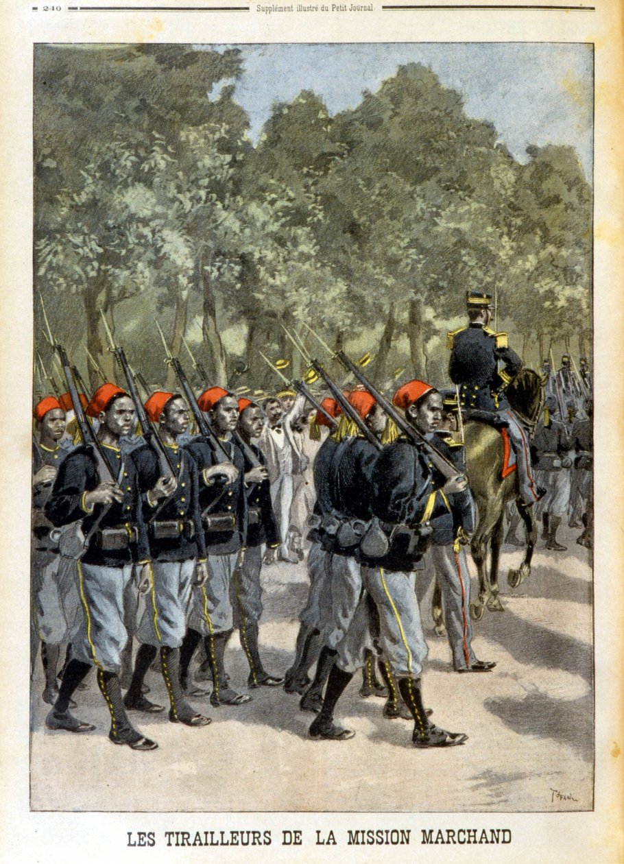 السنغال Tirailleurs de la Mission Marchand à Paris- في “Le petit Journal” “بتاريخ 23/07/1899 بواسطة فنان غير معروف