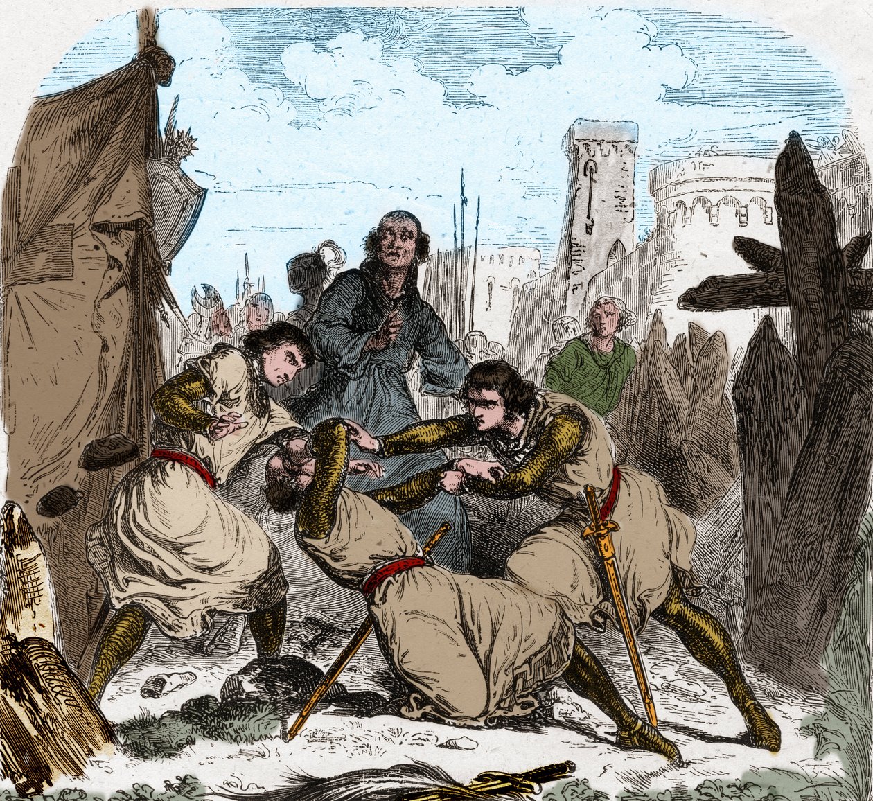 توفي سيمون الرابع من مونتفورت (1150-1218) الأرستقراطي الفرنسي ، في مقر تولوز عام 1218. بواسطة فنان غير معروف